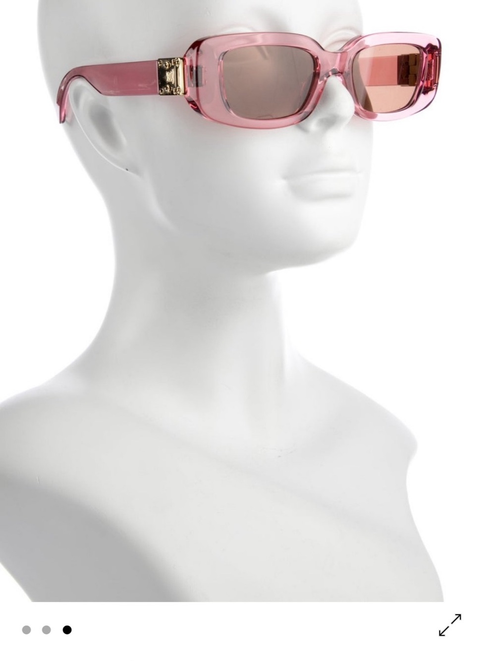 2025 Louis Vuitton Loya Square Sunglasses Z1459E Pink Sunglasses Like New